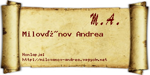 Milovánov Andrea névjegykártya